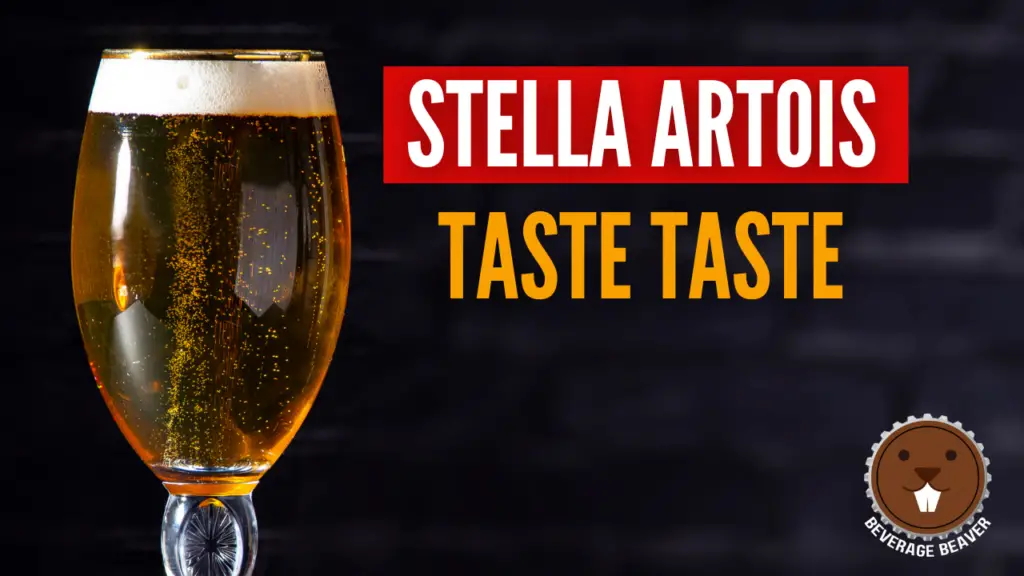 A picture of Stella Artois with the title "Stella Artois Taste Test"