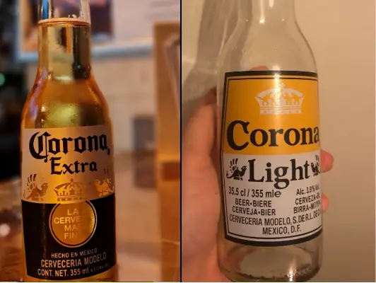 Corona extra vs corona light