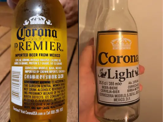 Corona premier vs corona light