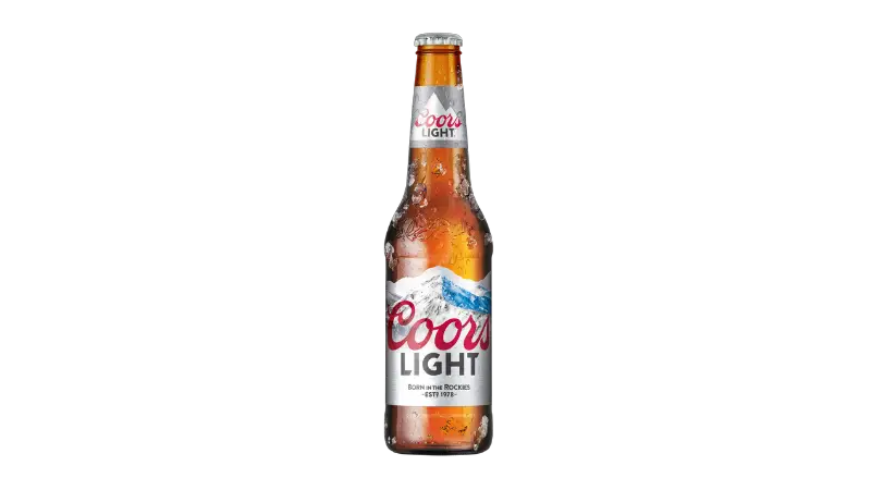 A 12 oz Coors Light Bottle