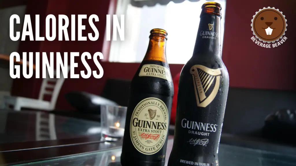 Two bottles of Guinness with the caption ' Calories in Guinness'