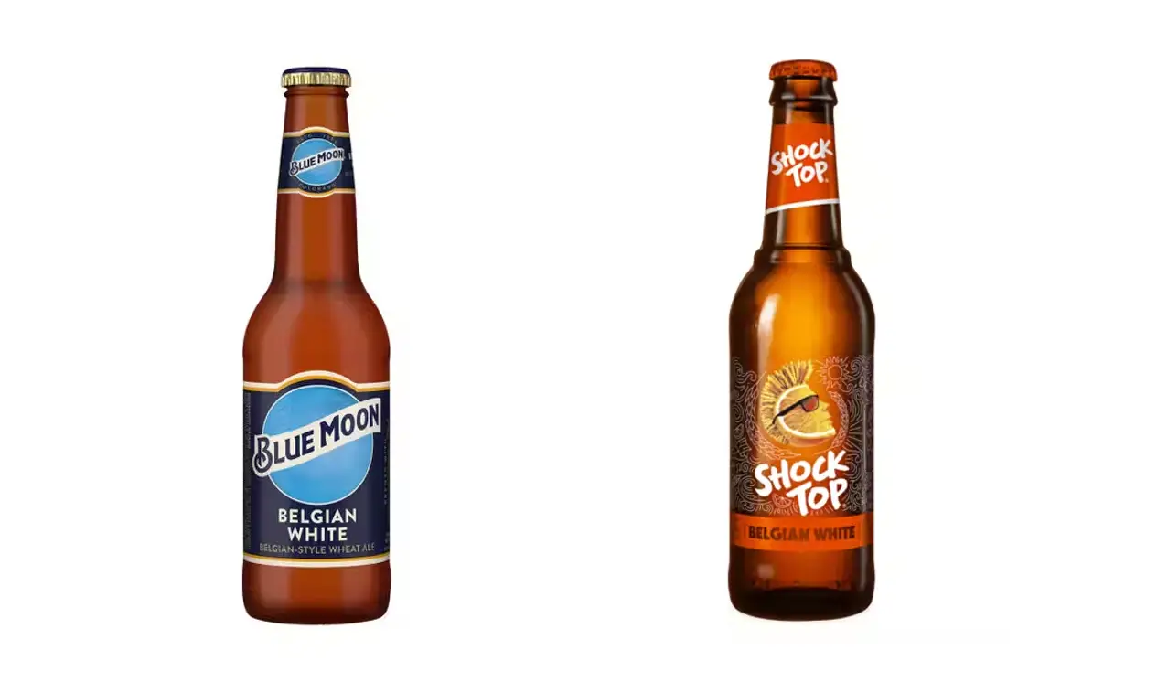 blue moon and shock top bottle