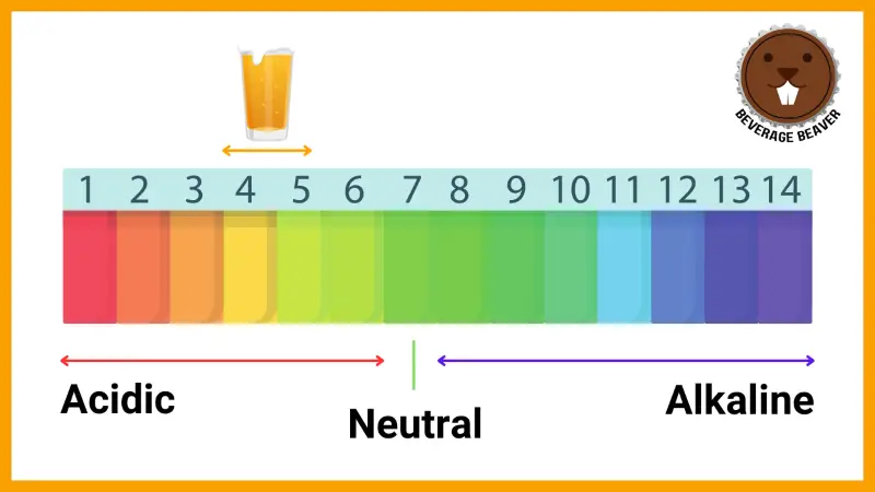 A infographic showing how acidic beer is on the pH Scale