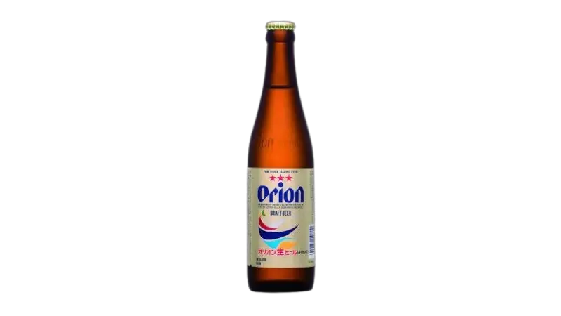 A bottle or Orion Beer