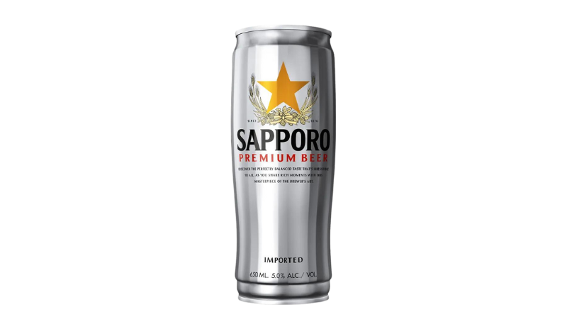 A can of Sapporo Beer