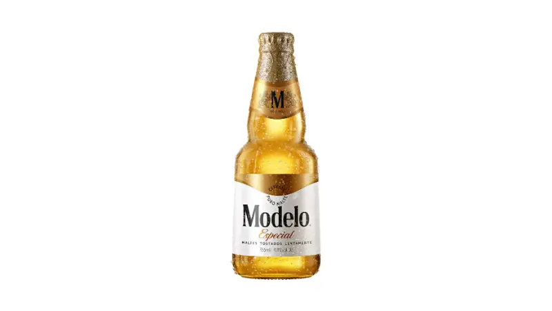 A bottle of Modelo Beer