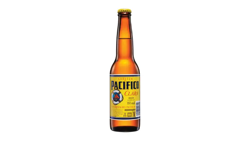 A bottle of Pacifico Clara Beer