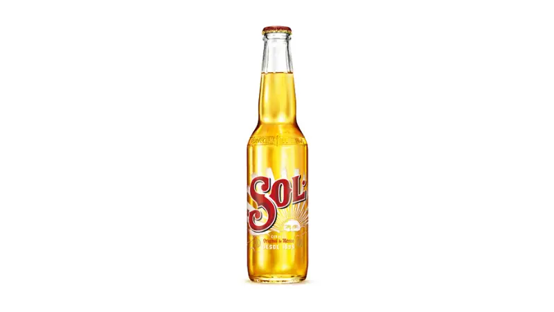 A bottle of Sol Beer