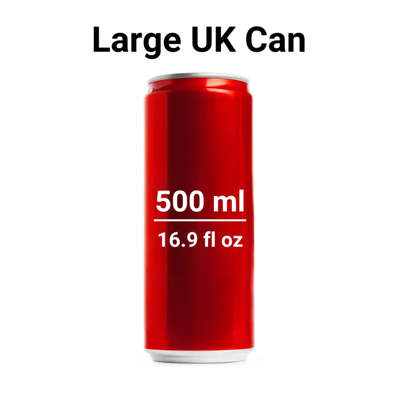 Large UK Beer Can Measurements