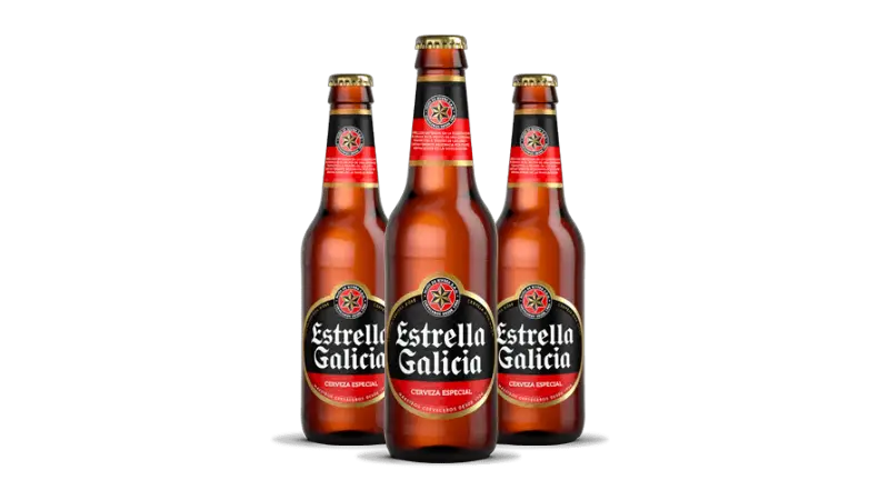 A picture of the Spanish beer Estrella Galicia