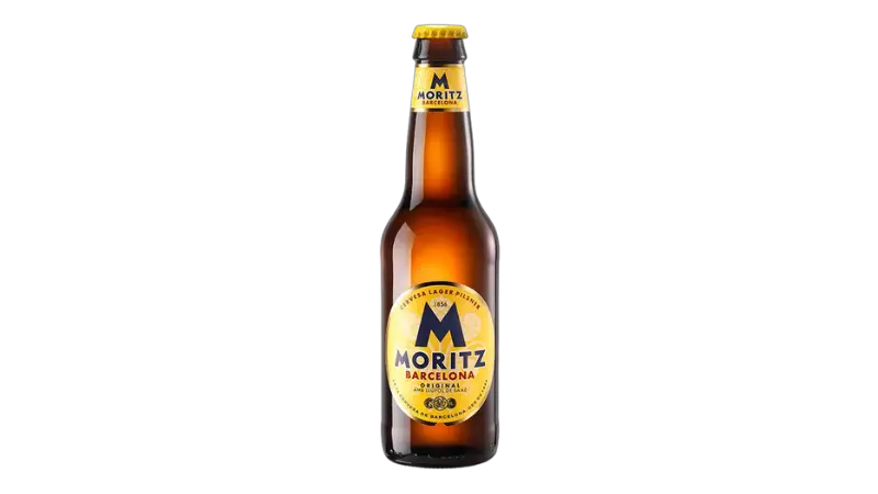 A picture of the Spanish beer Moritz