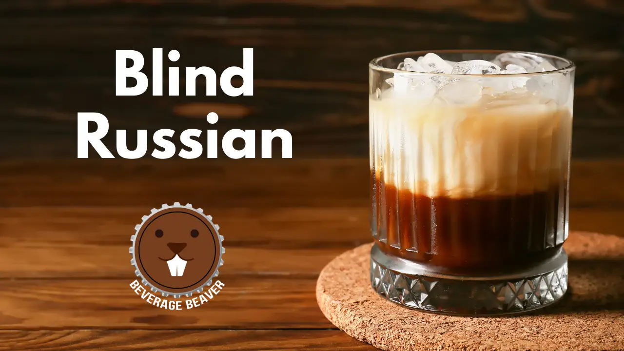 A Blind Russian Cocktail on a brown table
