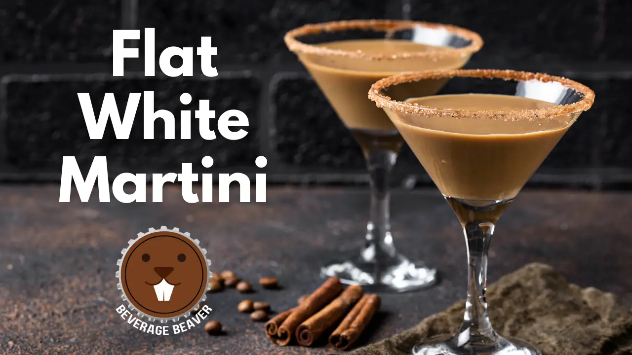 A creamy coffee cocktail in a martini glass