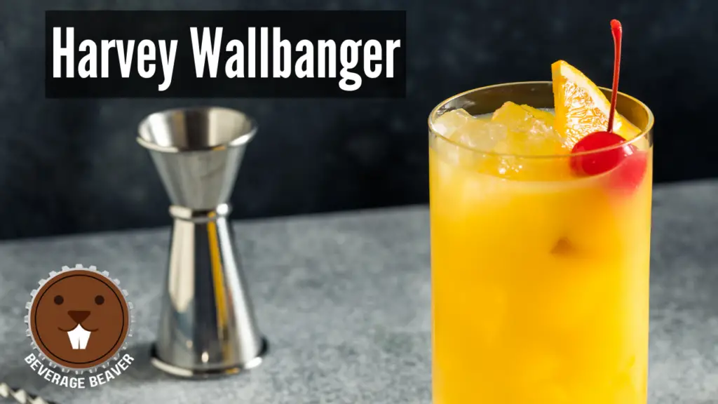 A close up of a Harvey Wallbanger Cocktail