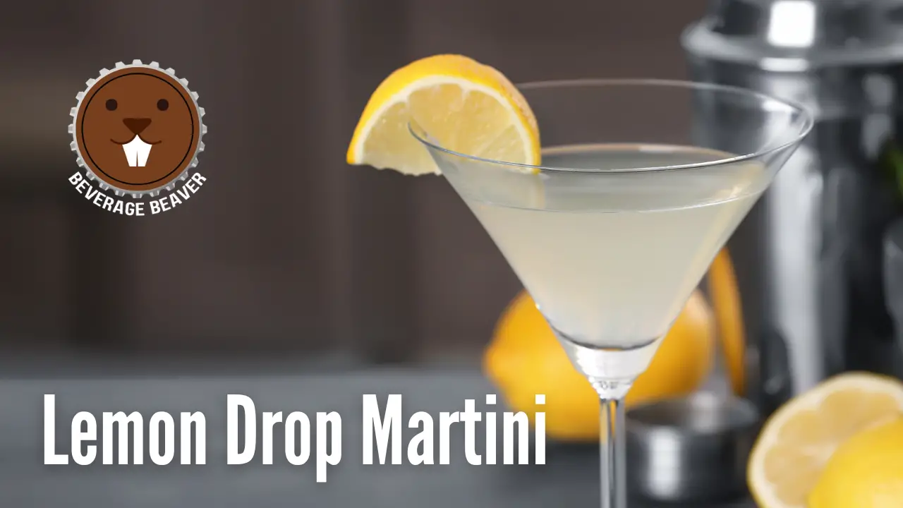 A lemon drop martini cocktail