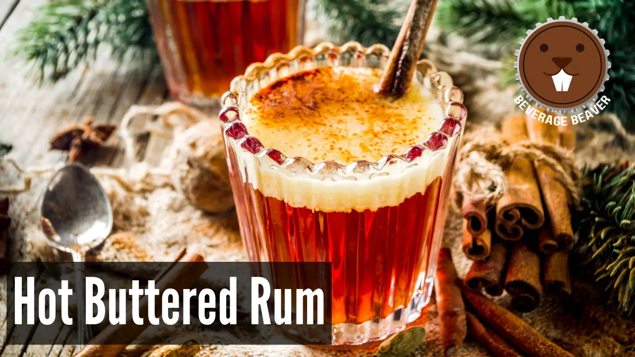 A Close Up of a Hot Buttered Rum cocktail