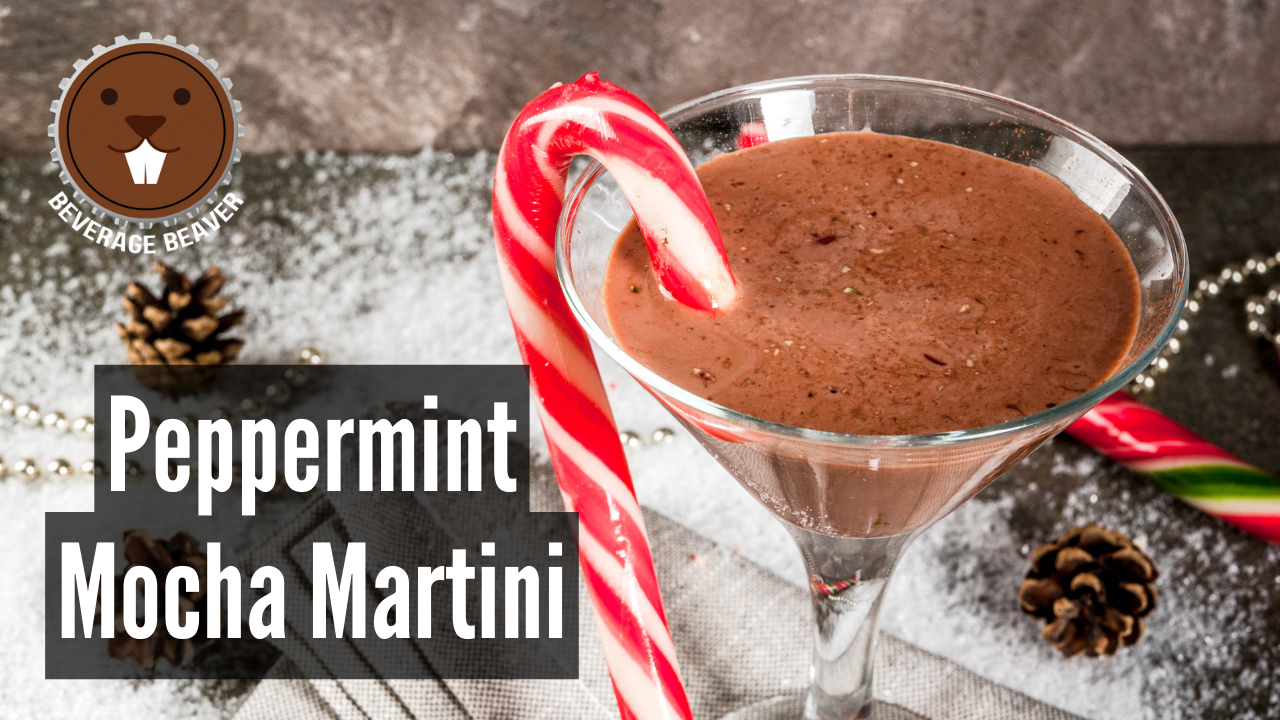 A close up of a Peppermint Mocha Martini