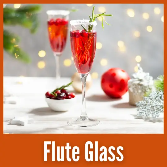 A cocktail in a Flute Glass