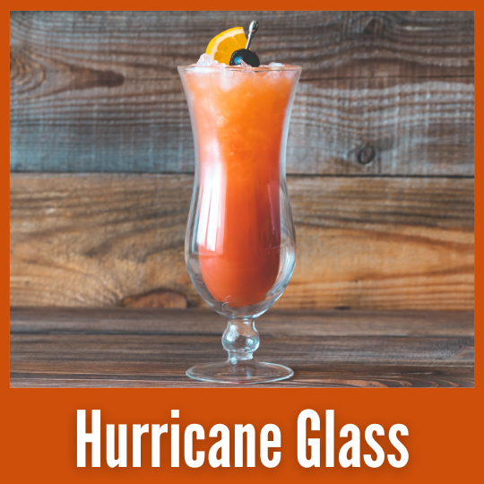 A cocktail in a Hurricane Glass